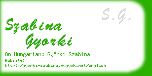 szabina gyorki business card